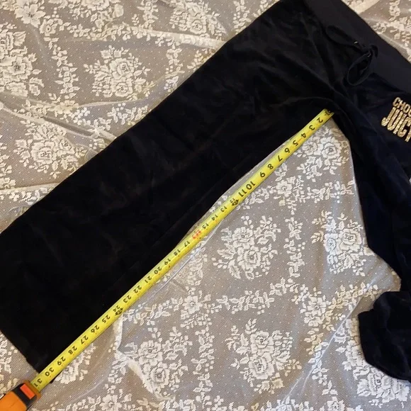 Y2K Juicy Couture Black VELOUR Tracksuit Set CHOOSE JUICY GOLD BLING OUTFIT - Picture 16 of 17
